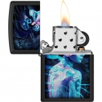 Zippo Cyber Kadn Black Light akmak