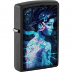 Zippo Cyber Kadn Black Light akmak