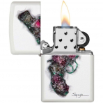 Zippo �i�ekli Tabanca �akmak