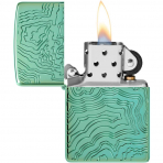 Zippo Derin Oyma Haritas Yeil akmak 