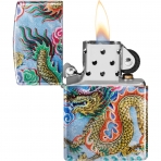 Zippo Dragon Desenli Mavi akmak