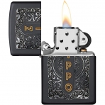 Zippo Mat Siyah Altn Harf Logolu akmak