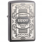 Zippo Kara Buz Lazer Oymal akmak