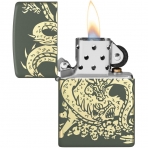 Zippo Dragon Yeil Mat Tasarm akmak