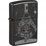 Zippo Uzaydaki Astronot Parlak Siyah akmak 