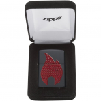 Zippo Krmz Alev Mat Siyah akmak 