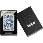 Zippo Karanlkta Parlayan iekli Kral Kafatas akmak