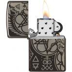 Zippo Occult Parlak Siyah akmak 