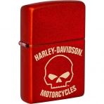 Zippo Harley Davidson Lazer Kafatas Krmz akmak