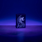 Zippo Siyah Light Dragon Karanlkta Parlayan akmak