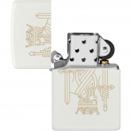 Zippo Kral ve Kralie Mat Beyaz akmak