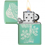 Zippo Parlak Yeil Mantar akmak