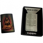 Zippo Mat Siyah Def Leppard Logo Tasarml akmak