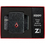 Zippo Kristal Armor Siyah akmak
