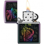 Zippo apkal Yanardner Renkli Kafatas akmak