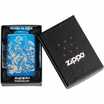 Zippo Atlantis Tasarm Parlak Mavi Cep akma