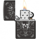 Zippo Kraliyet Kafatas Siyah akmak