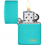 Zippo Sade Logolu Turkuaz Rengi akmak 