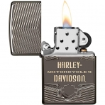 Zippo Siyah Buz Motosikleti Harley Davidson akmak