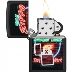 Zippo Siyah Mat Neon Tabela akmak