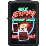 Zippo Siyah Mat Neon Tabela akmak