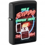 Zippo Siyah Mat Neon Tabela akmak
