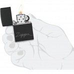 Zippo Siyah Mat Yazl akmak 