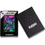 Zippo Siyah Trippy Mantar akmak