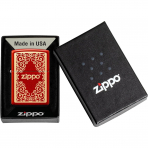 Zippo Krmz Desenli akmak 