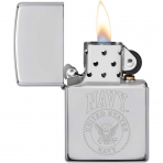 Zippo Usn Navy Chrome akmak