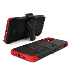 Zizo Apple iPhone 11 Pro Max Bolt Serisi Klf (MIL-STD-810G)-Black Red