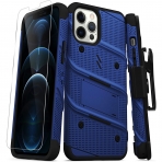 Zizo Apple iPhone 12 Pro Max Bolt Serisi Klf (MIL-STD-810G)-Blue/Black