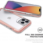 Zizo Apple iPhone 12 Pro Max ION Serisi Klf-Rose Gold/Clear
