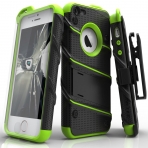 Zizo iPhone 5S / SE / 5C Bolt Serisi Klf (Mil-STD-810G)-Black Neon Green