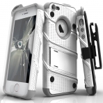 Zizo iPhone 5S / SE / 5C Bolt Serisi Klf (Mil-STD-810G)-White Gray