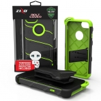 Zizo iPhone 7 Bolt Series Kemer Klipsli Klf ve Ekran Koruyucu (MIL-STD-810G)- Black Neon Green