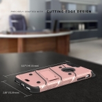 Zizo iPhone 7 Plus Bolt Series Kemer Klipsli Klf ve Ekran Koruyucu (MIL-STD-810G)-Rose Gold Black