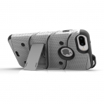 Zizo iPhone 7 Plus Bolt Series Kemer Klipsli Klf ve Ekran Koruyucu (MIL-STD-810G)-Gray Black