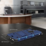 Zizo iPhone 7 Plus Bolt Series Kemer Klipsli Klf ve Ekran Koruyucu (MIL-STD-810G)-Blue Black