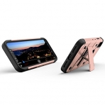 Zizo Apple iPhone XS Bolt Serisi Kemer Klipsli Klf (MIL-STD-810G)-Rose Gold Black