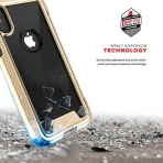 Zizo Apple iPhone XS ION Serisi effaf Klf (MIL-STD-810G)-Gold