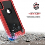 Zizo Apple iPhone XS ION Serisi effaf Klf (MIL-STD-810G)-Red