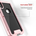 Zizo Apple iPhone X ION Serisi effaf Klf (MIL-STD-810G)-Rose Gold