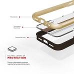 Zizo Apple iPhone XS Shock 2.0 Seri Bumper Klf (MIL-STD-810G)-Gold Brown