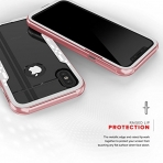 Zizo Apple iPhone XS Shock 2.0 Seri Bumper Klf (MIL-STD-810G)-Rose Gold White