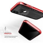 Zizo Apple iPhone X Shock 2.0 Seri Bumper Klf (MIL-STD-810G)-Red Black