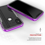 Zizo Apple iPhone XS Shock 2.0 Seri Bumper Klf (MIL-STD-810G)-Purple Gray