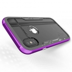 Zizo Apple iPhone X Shock 2.0 Seri Bumper Klf (MIL-STD-810G)-Purple Gray