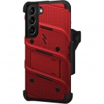 Zizo Bolt Serisi Samsung Galaxy S22 Klf (MIL-STD-810G)-Red/Black