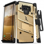 Zizo Galaxy Note 9 Bolt Serisi Klf (MIL-STD-810G)-Gold